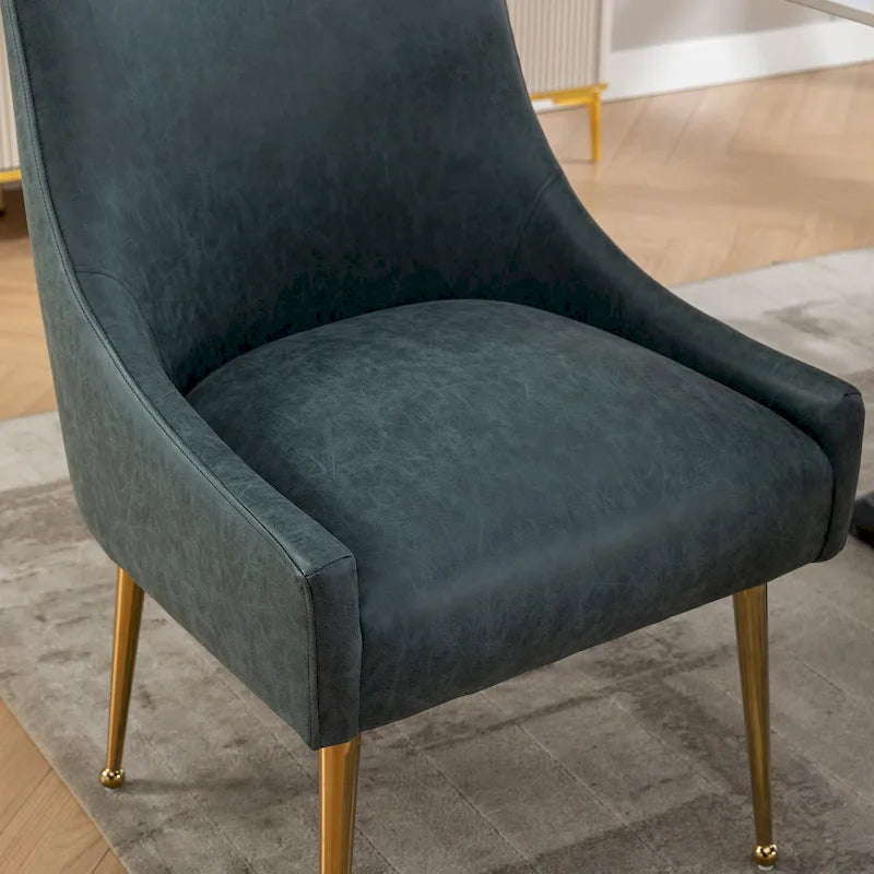 Moderner Glam Bouclé-Stuhl mit Plissee-Samtbezug für Esszimmer oder Schminktisch, 2er-Set mit Rückenlehne