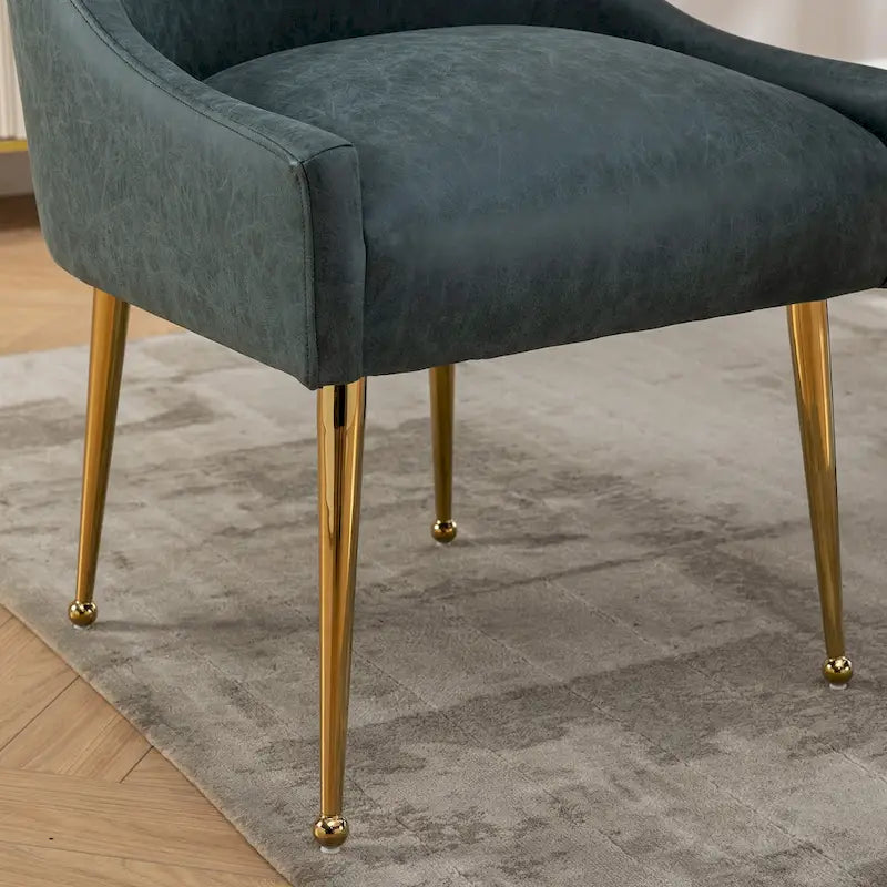 Moderner Glam Bouclé-Stuhl mit Plissee-Samtbezug für Esszimmer oder Schminktisch, 2er-Set mit Rückenlehne
