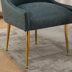 Moderner Glam Bouclé-Stuhl mit Plissee-Samtbezug für Esszimmer oder Schminktisch, 2er-Set mit Rückenlehne