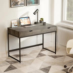 43 W Home Office Computer Desk with 2 Drawers, Modern Writing Study Desk