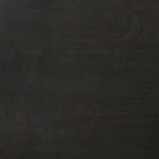 Dunkelbraunes Holz mit schwarzem Metallsockel runder Beistelltisch