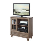 Highboy 40 TV-Schrank mit 2 Schubladen, Aufbewahrungsschrank und Regalen