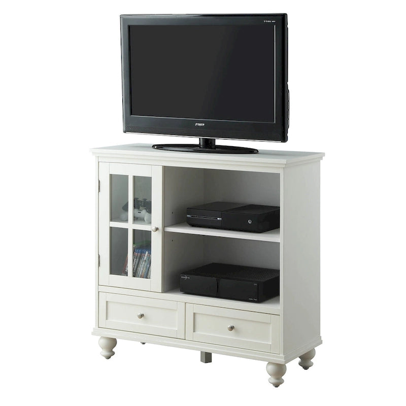 Highboy 40 TV-Schrank mit 2 Schubladen, Aufbewahrungsschrank und Regalen