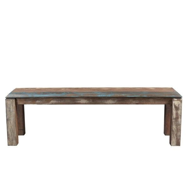 Handgefertigte 50 alte Bank aus recyceltem Holz (Indien) - 50 x 16 x 18
