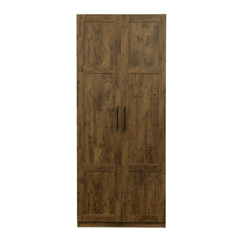 Hoher Wäscheschrank und Aufbewahrungsschrank mit 2 Türen und 3 Trennwänden zur Unterteilung von 4 Ablagefächern 75B x 40T x 180H cm