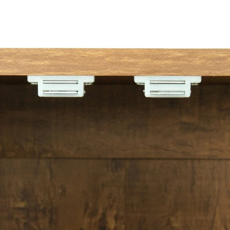 Hoher Wäscheschrank und Aufbewahrungsschrank mit 2 Türen und 3 Trennwänden zur Unterteilung von 4 Ablagefächern 75B x 40T x 180H cm