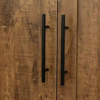 Hoher Wäscheschrank und Aufbewahrungsschrank mit 2 Türen und 3 Trennwänden zur Unterteilung von 4 Ablagefächern 75B x 40T x 180H cm