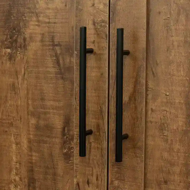 Hoher Wäscheschrank und Aufbewahrungsschrank mit 2 Türen und 3 Trennwänden zur Unterteilung von 4 Ablagefächern 75B x 40T x 180H cm