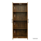 Hoher Wäscheschrank und Aufbewahrungsschrank mit 2 Türen und 3 Trennwänden zur Unterteilung von 4 Ablagefächern 75B x 40T x 180H cm