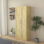 Hoher Wäscheschrank und Aufbewahrungsschrank mit 2 Türen und 3 Trennwänden zur Unterteilung von 4 Ablagefächern 75B x 40T x 180H cm
