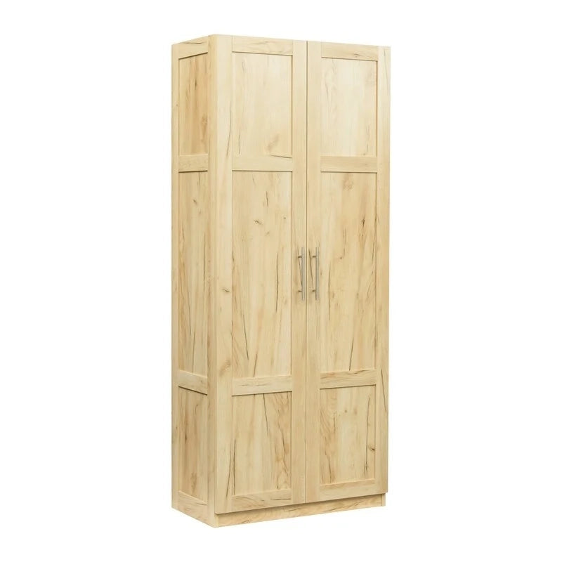 Hoher Wäscheschrank und Aufbewahrungsschrank mit 2 Türen und 3 Trennwänden zur Unterteilung von 4 Ablagefächern 75B x 40T x 180H cm