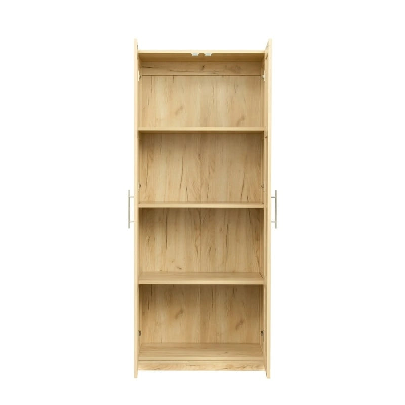 Hoher Wäscheschrank und Aufbewahrungsschrank mit 2 Türen und 3 Trennwänden zur Unterteilung von 4 Ablagefächern 75B x 40T x 180H cm
