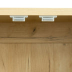 Hoher Wäscheschrank und Aufbewahrungsschrank mit 2 Türen und 3 Trennwänden zur Unterteilung von 4 Ablagefächern 75B x 40T x 180H cm