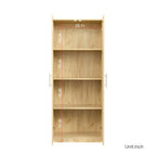 Hoher Wäscheschrank und Aufbewahrungsschrank mit 2 Türen und 3 Trennwänden zur Unterteilung von 4 Ablagefächern 75B x 40T x 180H cm