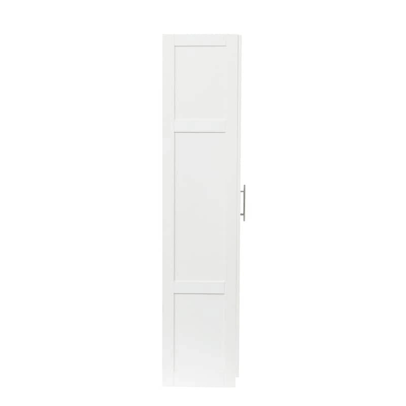 Hoher Wäscheschrank und Aufbewahrungsschrank mit 2 Türen und 3 Trennwänden zur Unterteilung von 4 Ablagefächern 75B x 40T x 180H cm
