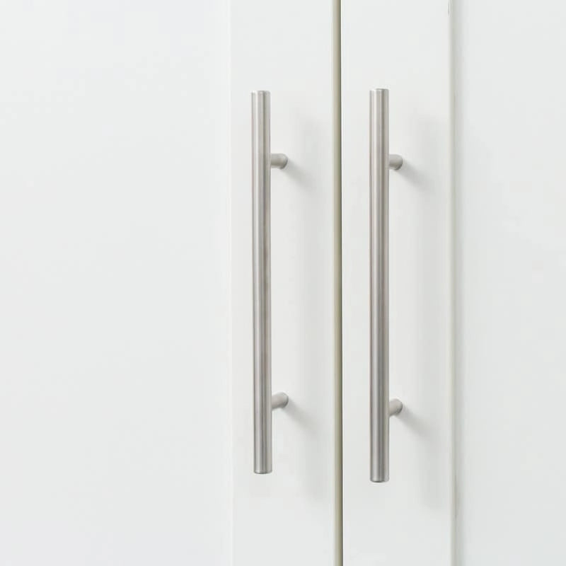 Hoher Wäscheschrank und Aufbewahrungsschrank mit 2 Türen und 3 Trennwänden zur Unterteilung von 4 Ablagefächern 75B x 40T x 180H cm