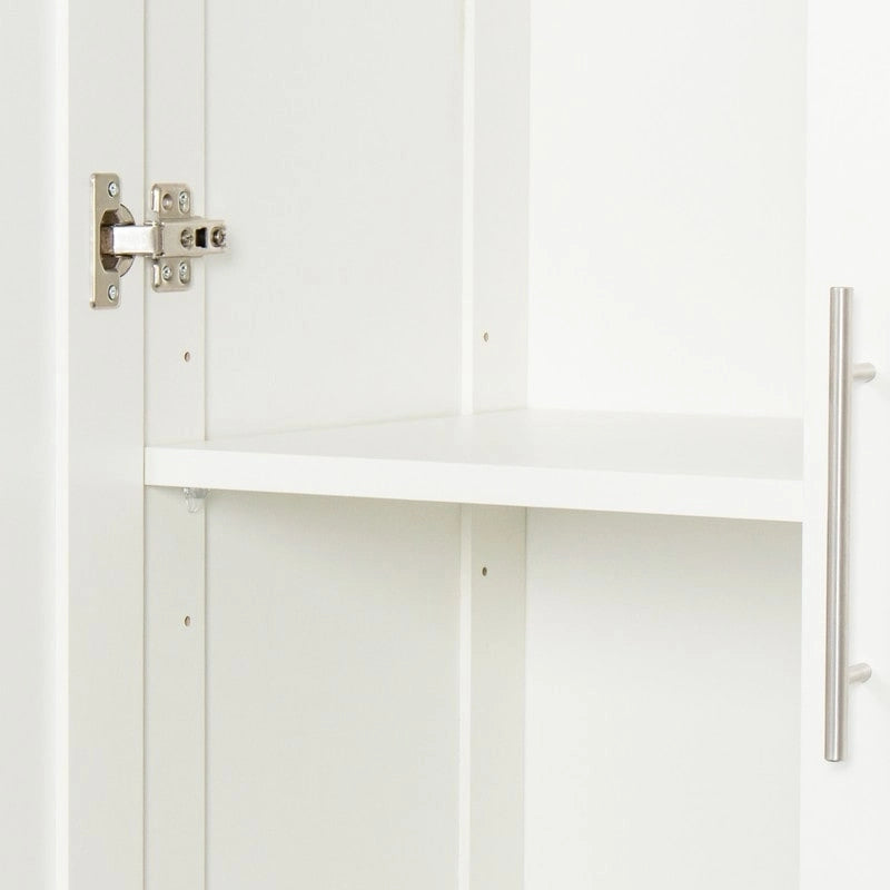Hoher Wäscheschrank und Aufbewahrungsschrank mit 2 Türen und 3 Trennwänden zur Unterteilung von 4 Ablagefächern 75B x 40T x 180H cm