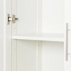Hoher Wäscheschrank und Aufbewahrungsschrank mit 2 Türen und 3 Trennwänden zur Unterteilung von 4 Ablagefächern 75B x 40T x 180H cm