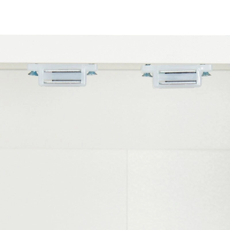 Hoher Wäscheschrank und Aufbewahrungsschrank mit 2 Türen und 3 Trennwänden zur Unterteilung von 4 Ablagefächern 75B x 40T x 180H cm
