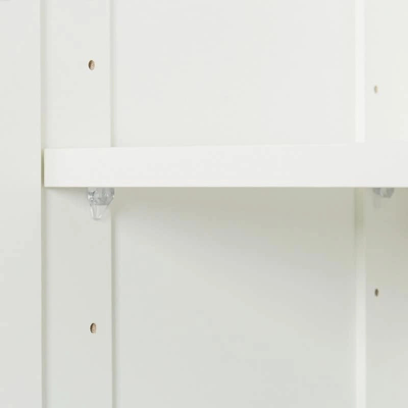 Hoher Wäscheschrank und Aufbewahrungsschrank mit 2 Türen und 3 Trennwänden zur Unterteilung von 4 Ablagefächern 75B x 40T x 180H cm