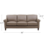 Sofa aus Narbenleder