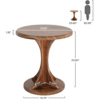 Runder Beistelltisch für Wohnzimmer, kleiner Sofa-Stuhl-Beistelltisch aus Holz, einfache Montage