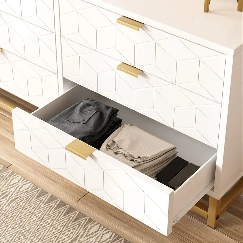 Kommode mit 6 Schubladen fürs Schlafzimmer, Holzkommode